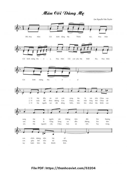 Mân côi dâng Mẹ - Lm. Nguyễn Văn Tuyên - trang 1