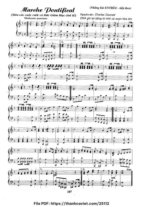Marche Pontificat - Nhạc quốc tế - trang 1