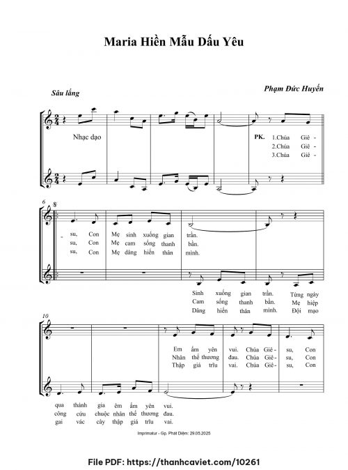 Maria Hiền Mẫu dấu yêu - Phạm Đức Huyến - trang 1