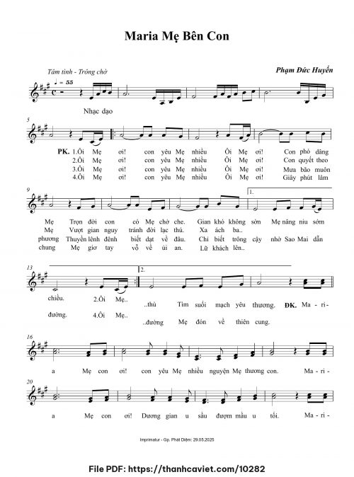 Maria Mẹ bên con - Phạm Đức Huyến - trang 1