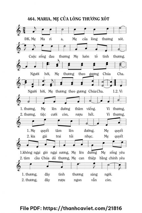 Maria, Mẹ của lòng thương xót - Lm. Mi Trầm - trang 1