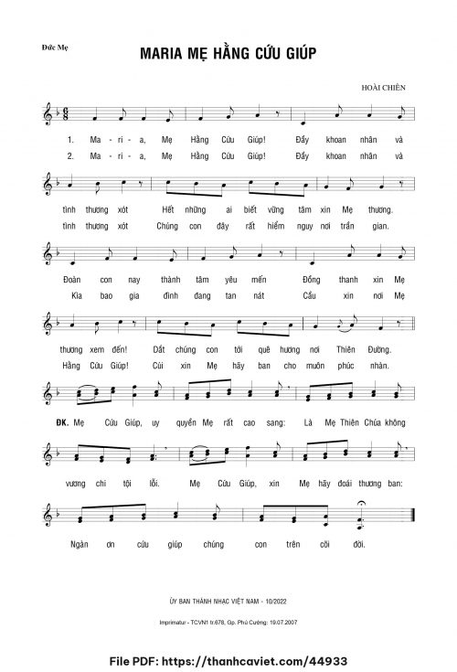 Maria Mẹ Hằng Cứu Giúp - Hoài Chiên - trang 1