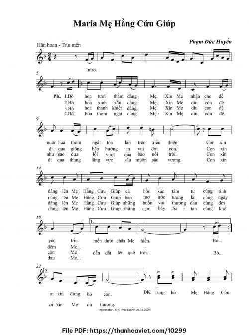 Maria Mẹ Hằng Cứu Giúp - Phạm Đức Huyến - trang 1