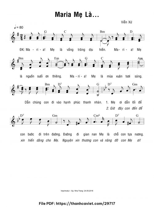 Maria Mẹ là - Viễn Xứ - trang 1