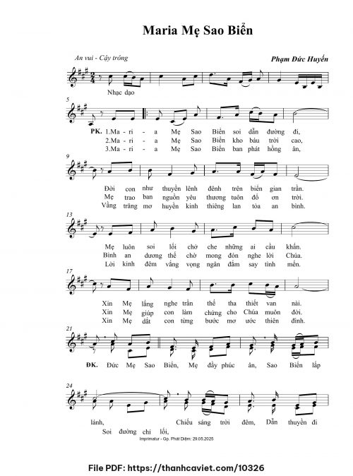 Maria Mẹ Sao Biển - Phạm Đức Huyến - trang 1