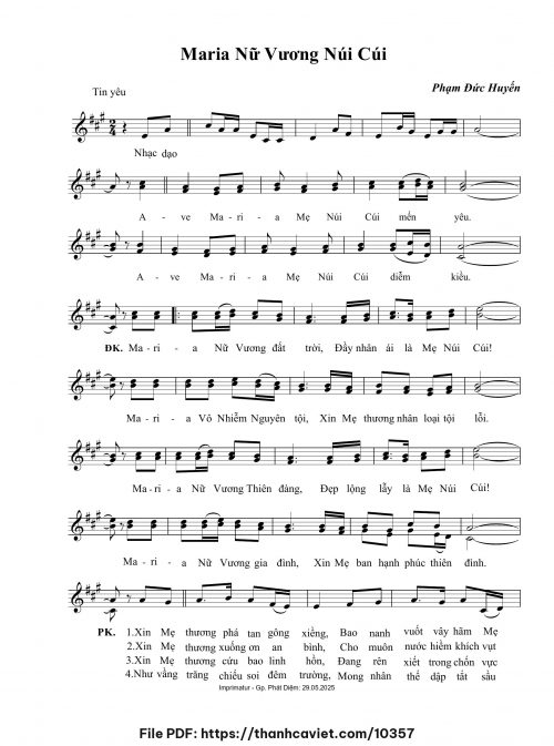 Maria Nữ Vương Núi Cúi - Phạm Đức Huyến - trang 1