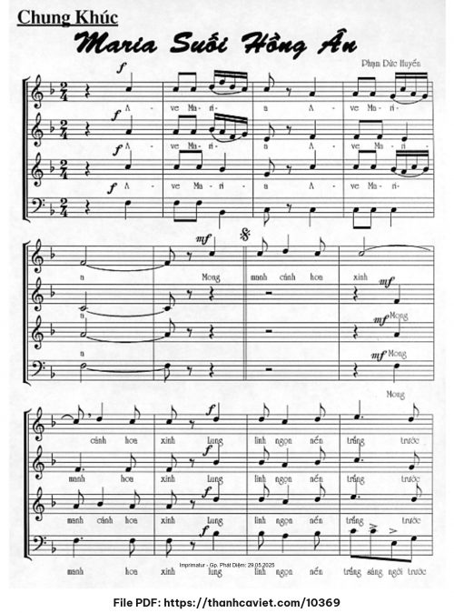 Maria Suối hồng ân - Phạm Đức Huyến - trang 1