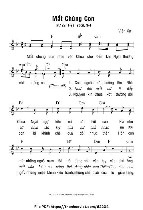 Mắt chúng con - Viễn Xứ - trang 1
