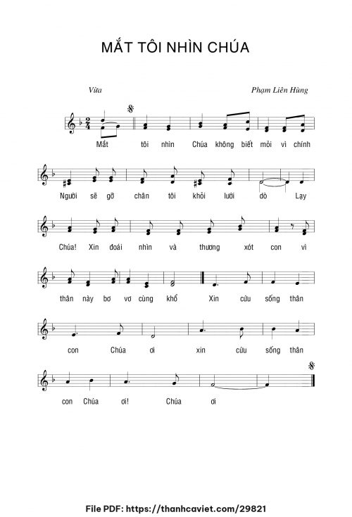Mắt tôi nhìn Chúa - Lm. Phạm Liên Hùng - trang 1