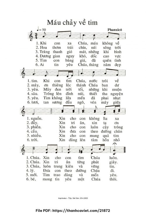 Máu chảy về tim - Phanxicô - trang 1