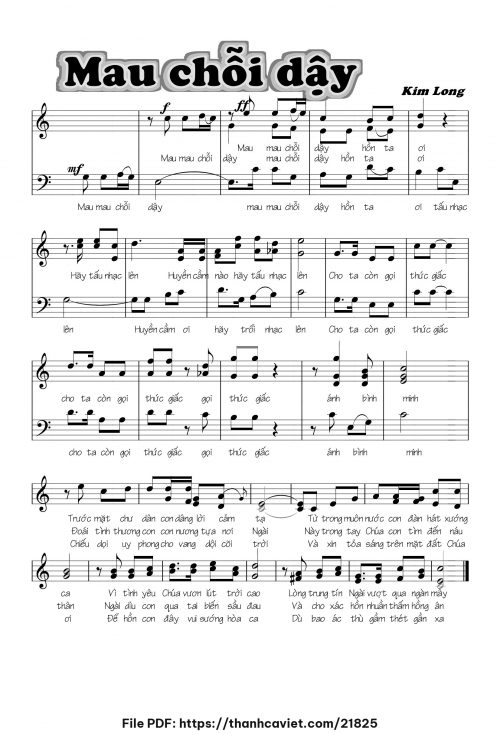 Mau chỗi dậy - Lm. Kim Long - trang 1
