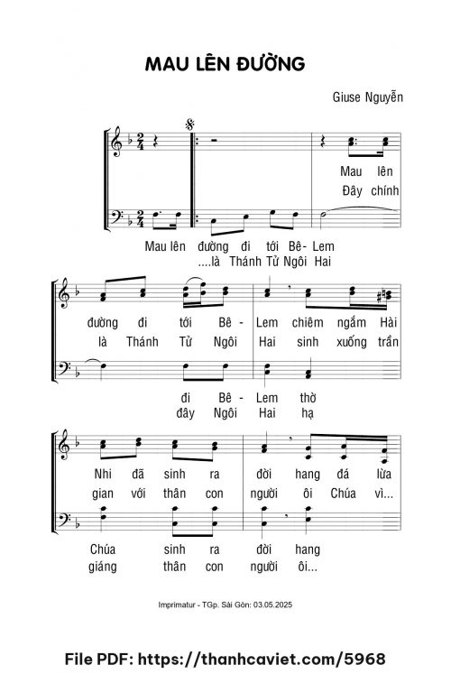 Mau lên đường - Giuse Nguyễn - trang 1
