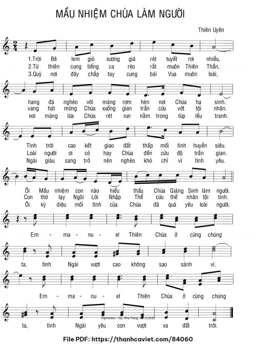 Mầu nhiệm Chúa làm người - Sr. Thiên Uyên - trang 1