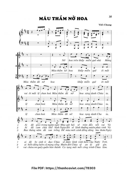Máu thắm nở hoa - Viết Chung - trang 1