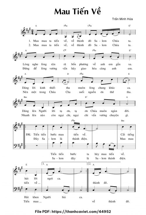 Mau tiến về - Trần Minh Hứa - trang 1