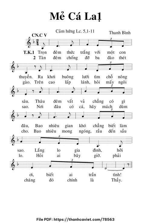 Mẻ cá lạ - Lm. Thanh Bình - trang 1