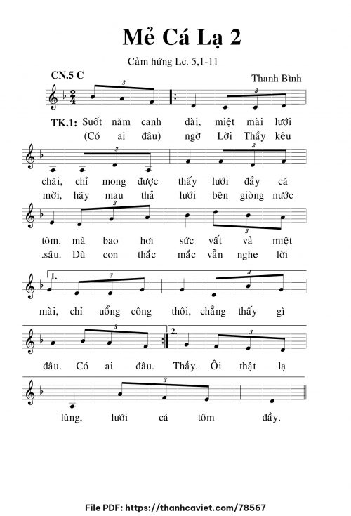 Mẻ cá lạ 2 - Lm. Thanh Bình - trang 1