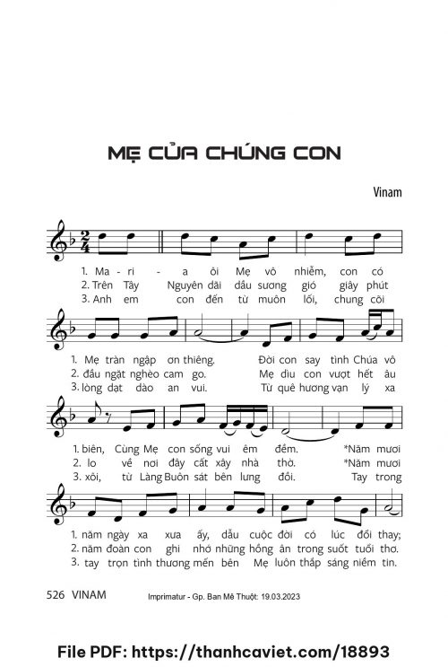 Mẹ của chúng con - Vinam - trang 1