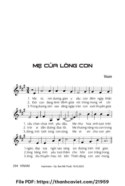 Mẹ của lòng con - Vinam - trang 1