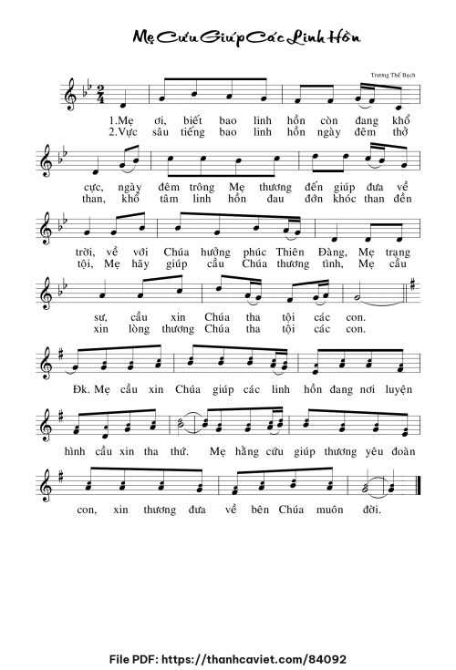 Mẹ cứu giúp các linh hồn - Trương Thế Bạch - trang 1