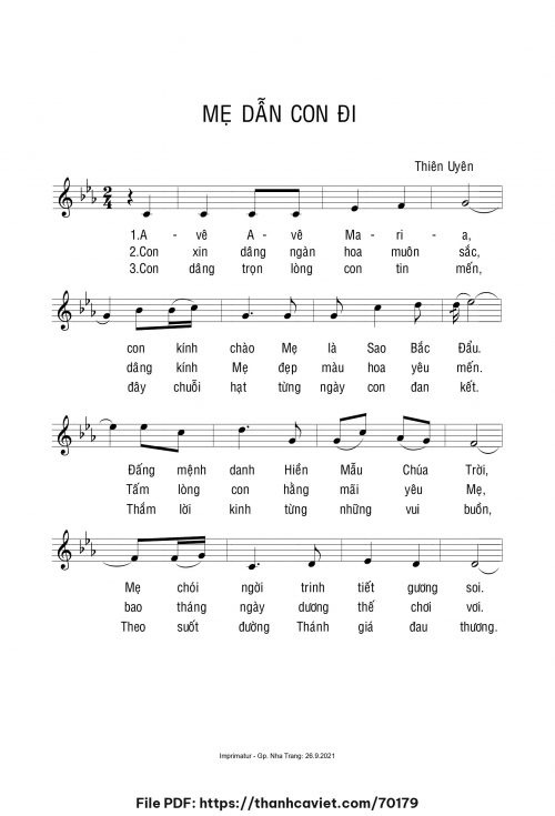 Mẹ dẫn con đi - Sr. Thiên Uyên - trang 1