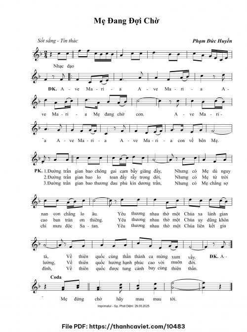 Mẹ đang đợi chờ - Phạm Đức Huyến - trang 1