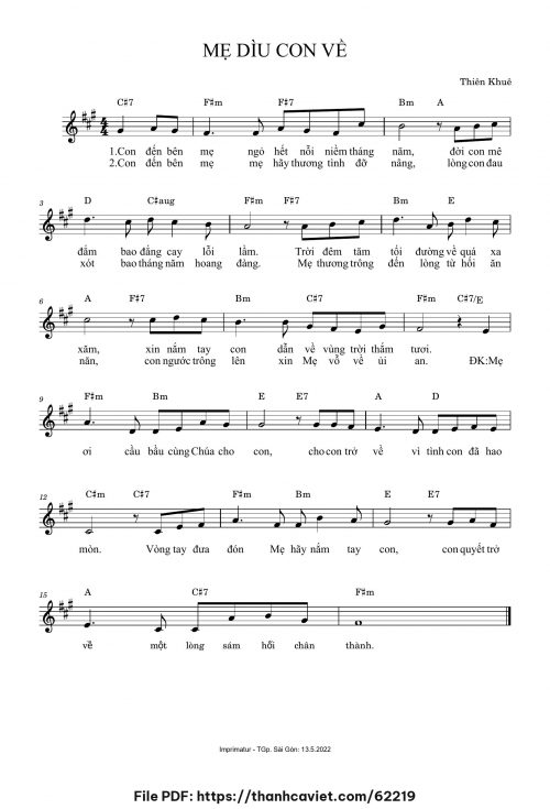 Mẹ dìu con về - Thiên Khuê - trang 1