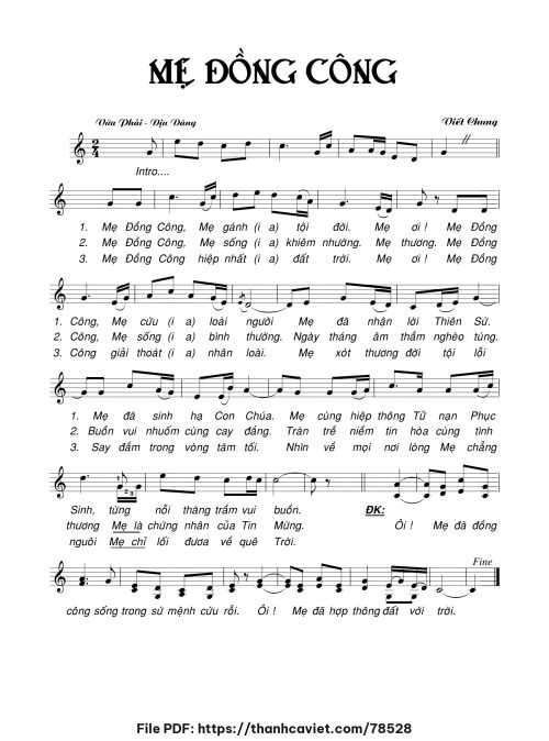 Mẹ Đồng Công - Viết Chung - trang 1