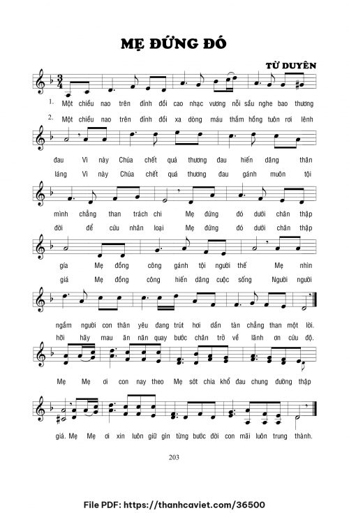 Mẹ đứng đó - Lm. Từ Duyên - trang 1