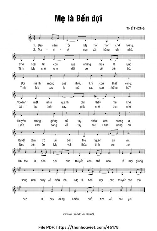 Mẹ là bến đợi - Thế Thông - trang 1