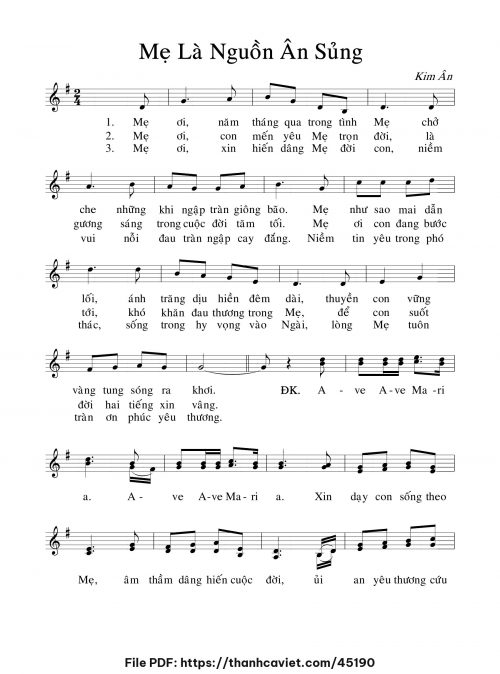 Mẹ là nguồn ân sủng - Kim Ân - trang 1