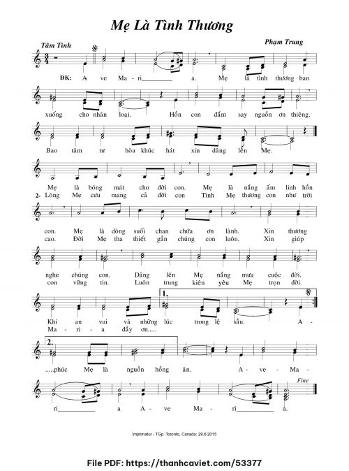 Mẹ là tình thương - Phạm Trung - trang 1