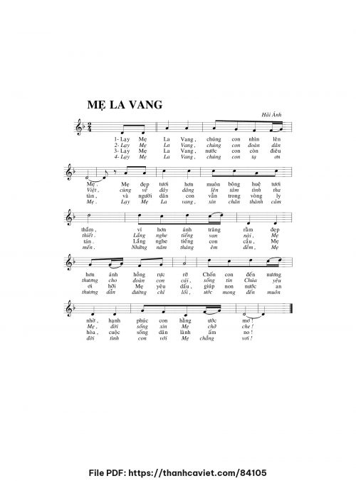 Mẹ La Vang - Hải Ánh - trang 1