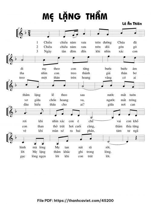 Mẹ lặng thầm - Lê Ân Thiên - trang 1