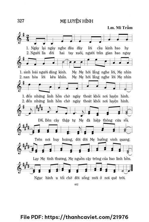 Mẹ luyện hình - Lm. Mi Trầm - trang 1