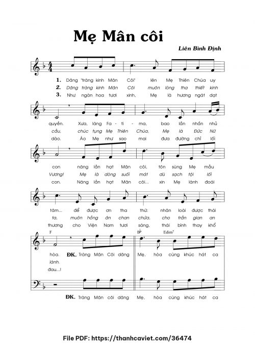 Mẹ Mân Côi - Liên Bình Định - trang 1