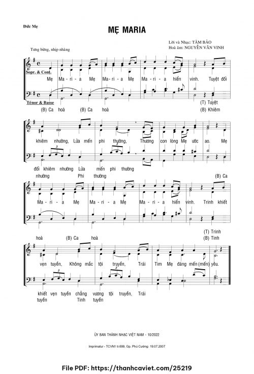 Mẹ Maria - Tâm Bảo - trang 1