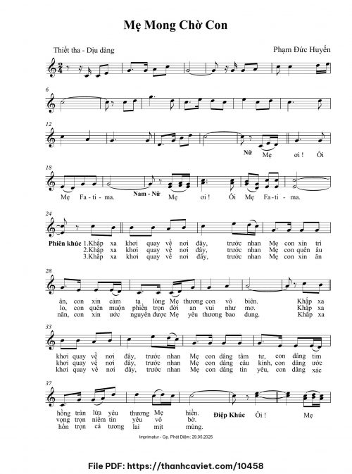 Mẹ mong chờ con - Phạm Đức Huyến - trang 1