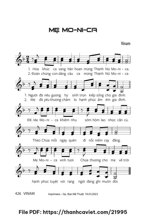 Mẹ Monica - Vinam - trang 1