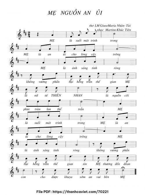 Mẹ nguồn an ủi - Martino Khúc Tiên - trang 1