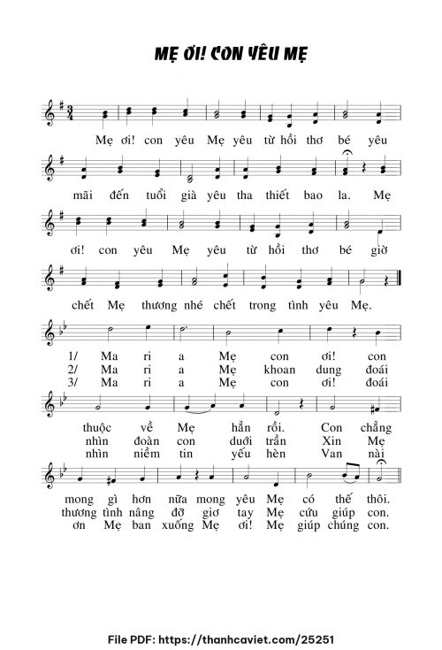 Mẹ ơi con yêu Mẹ - Chưa biết - trang 1