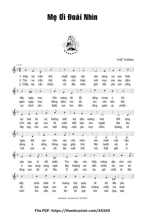 Mẹ ơi đoái nhìn - Thế Thông - trang 1