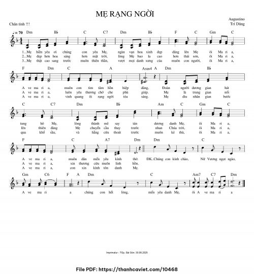 Mẹ rạng ngời - Augustino Trí Dũng - trang 1