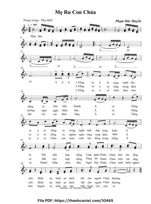 Mẹ ru con Chúa - Phạm Đức Huyến - trang 1