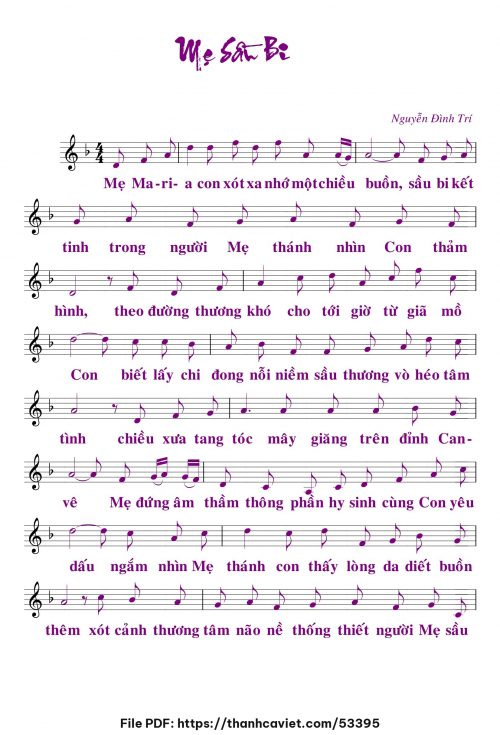 Mẹ sầu bi - Nguyễn Đình Trí - trang 1