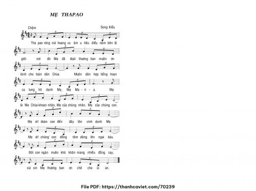 Mẹ Thapao - Song kiều - trang 1