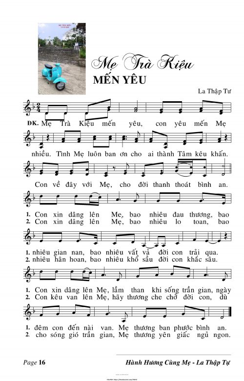 Mẹ Trà Kiệu mến yêu – Lm. La Thập Tự - Lm. La Thập Tự - trang 1