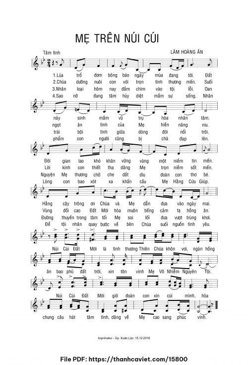 Mẹ trên Núi Cúi - Lm. Lâm Hoàng Ân - trang 1