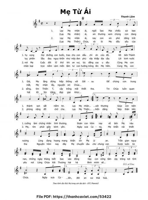 Mẹ từ ái - Thanh Lâm (Song Mộc) - trang 1