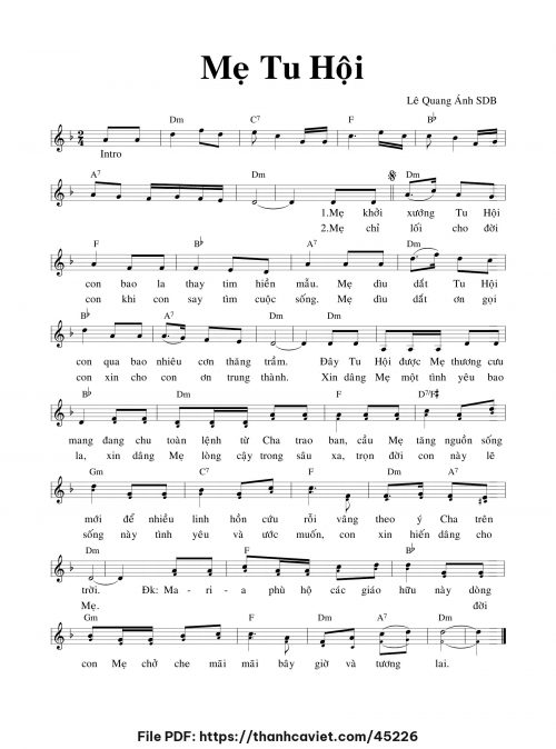 Mẹ Tu hội - Lê Quang Ánh - trang 1